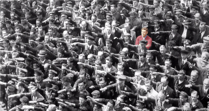 Picture of one in crowd